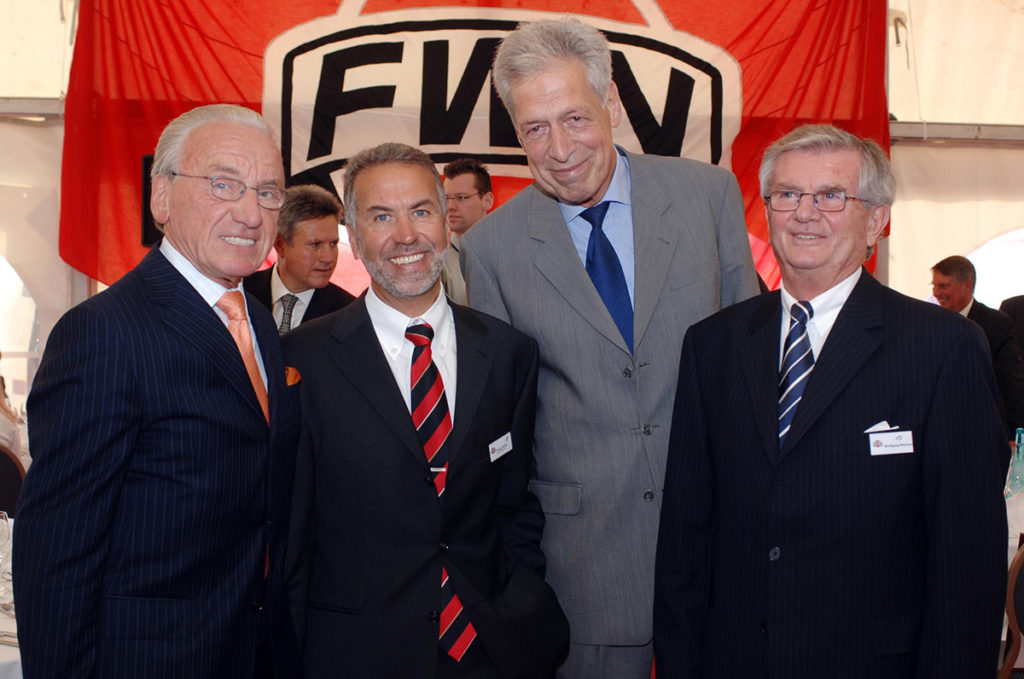 Josef Hattig, Bruno Kruth, Henning Scherf, Wolfgang Warnken (from left to right) at the bi-centenary celebration in 2005