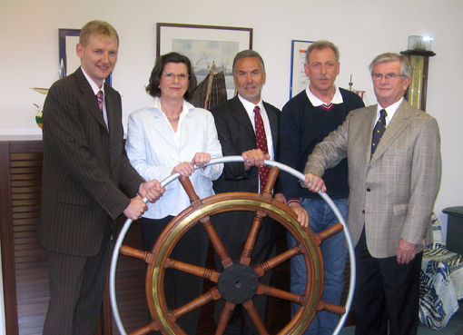 from left to right: Sven Bley, Erika Märker, Bruno Kruth, Paul Eiserbeck, Wolfgang Warnken